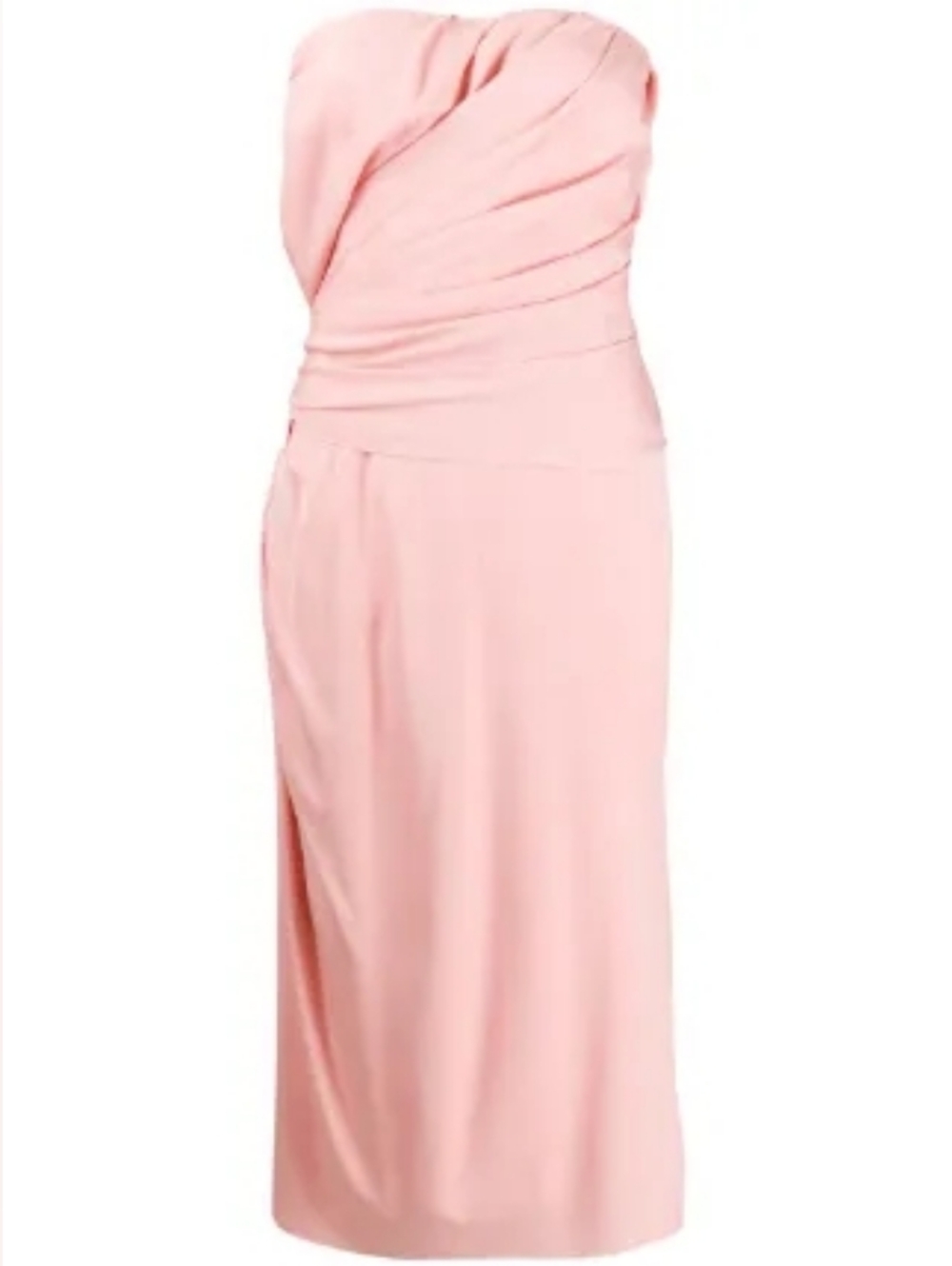Dolce & Gabbana , 48,Strapless Blush Pink Ruched Evening Dress